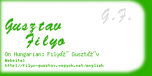 gusztav filyo business card